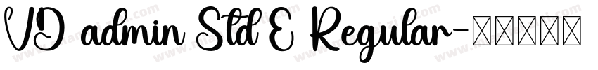 VD admin Std E Regular字体转换